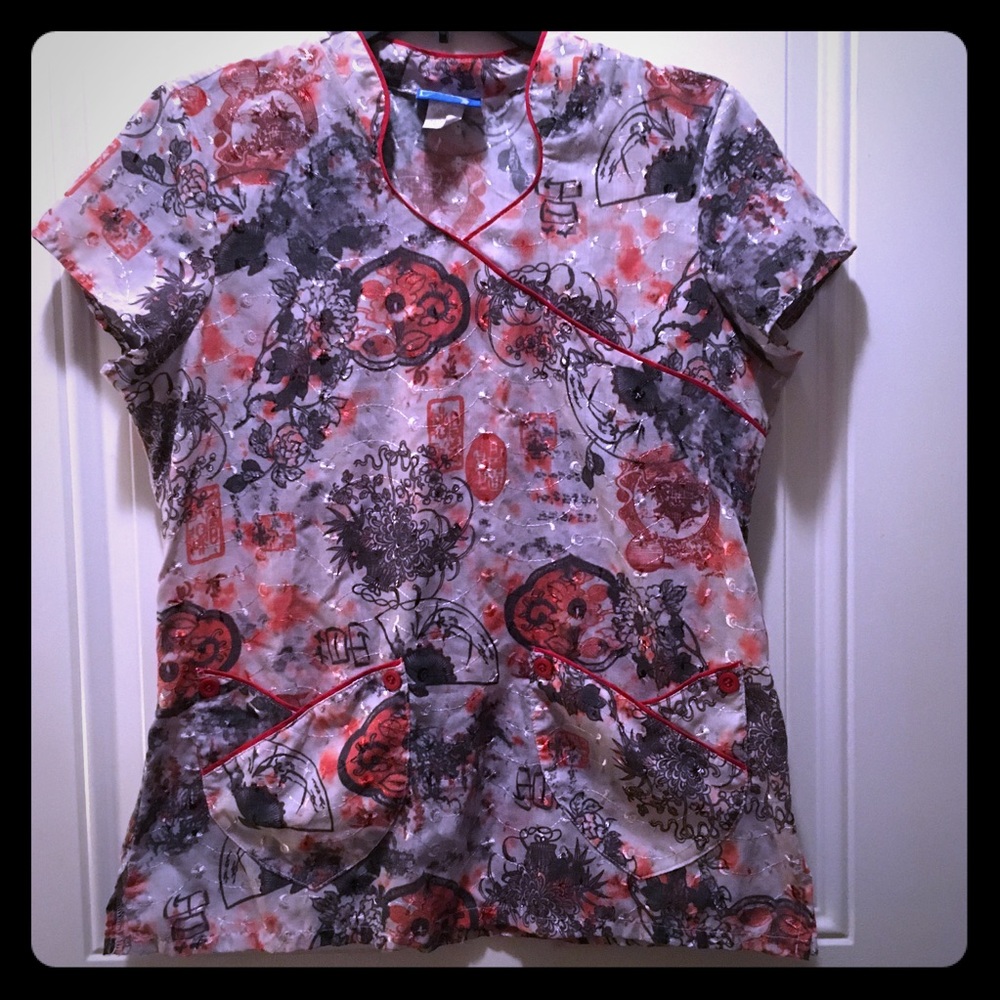Chinese style Scrub Top